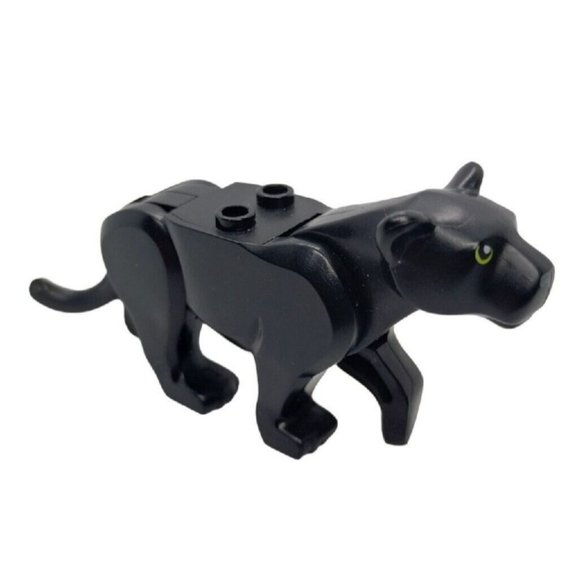 Lego MiniFigure Large Black Panther Lime Eyes Jungle Halftrack Mission - Picture 1 of 6